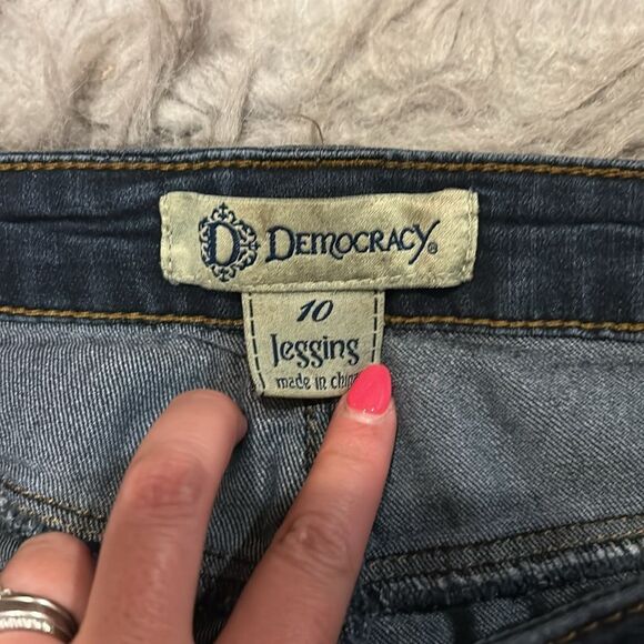 Democracy women’s dark blue‎ cotton stretch leggings size 10 - Picture 4 of 7